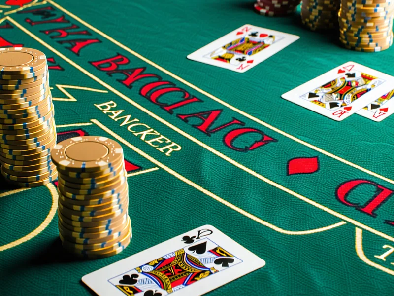 Hình ảnh bàn chơi Baccarat với các lá bài được chia, minh họa luật chơi cơ bản tại Zowin