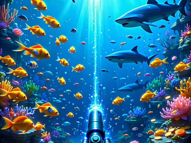 Hình ảnh giao diện game bắn cá sôi động với nhiều loại cá và vũ khí tại Zowin 88.