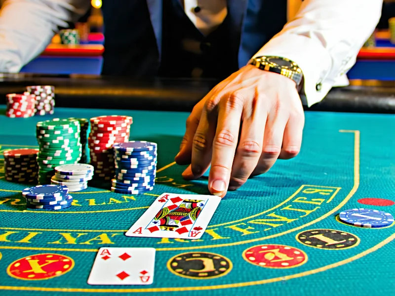 Bàn chơi Blackjack trực tuyến với dealer và người chơi