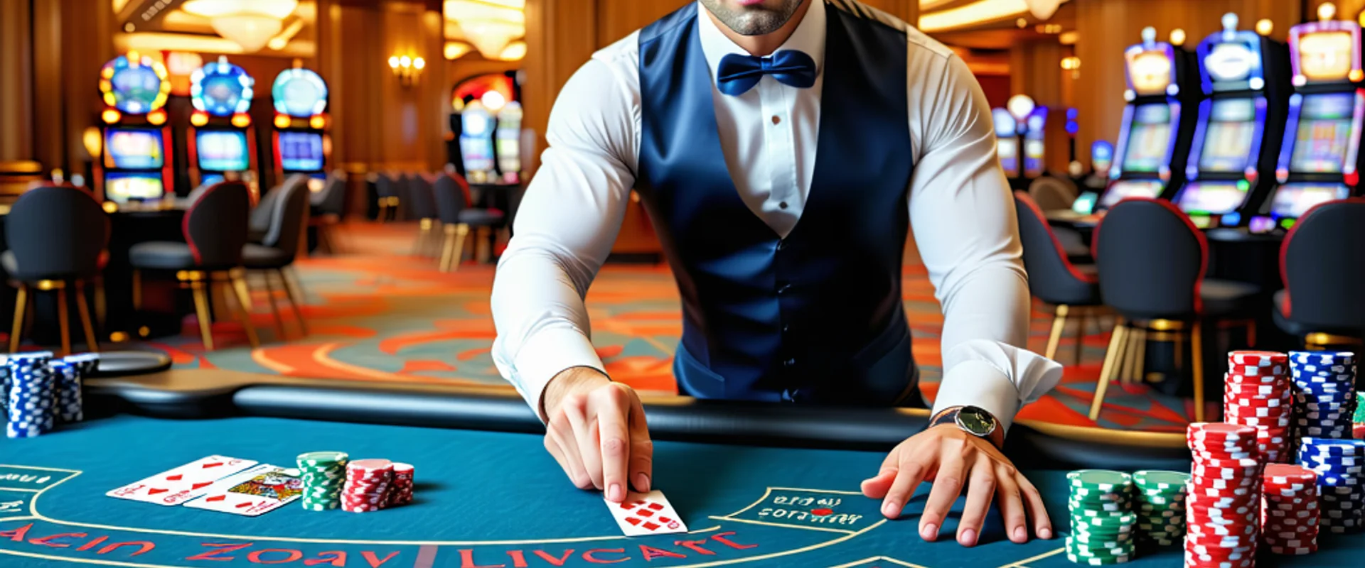 Hình ảnh sòng bạc Baccarat trực tiếp Zowin với dealer chuyên nghiệp và bàn chơi sang trọng