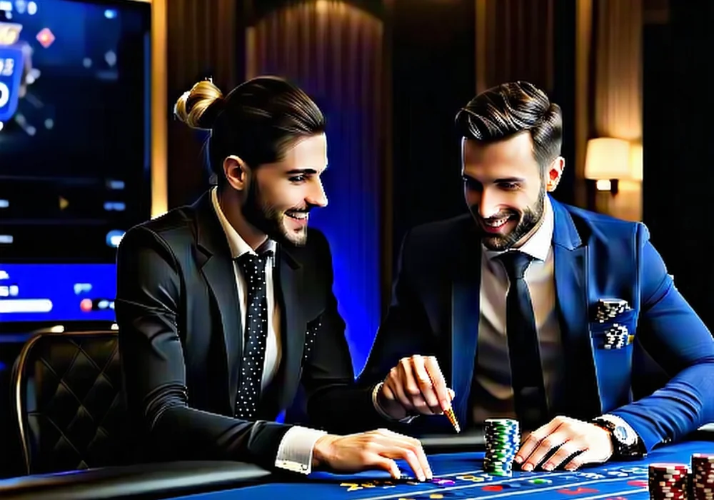 Hình ảnh quản lý tài khoản VIP của Zowin, Zowin 88 đang tư vấn cho khách hàng trong không gian sang trọng, thể hiện dịch vụ cá nhân hóa